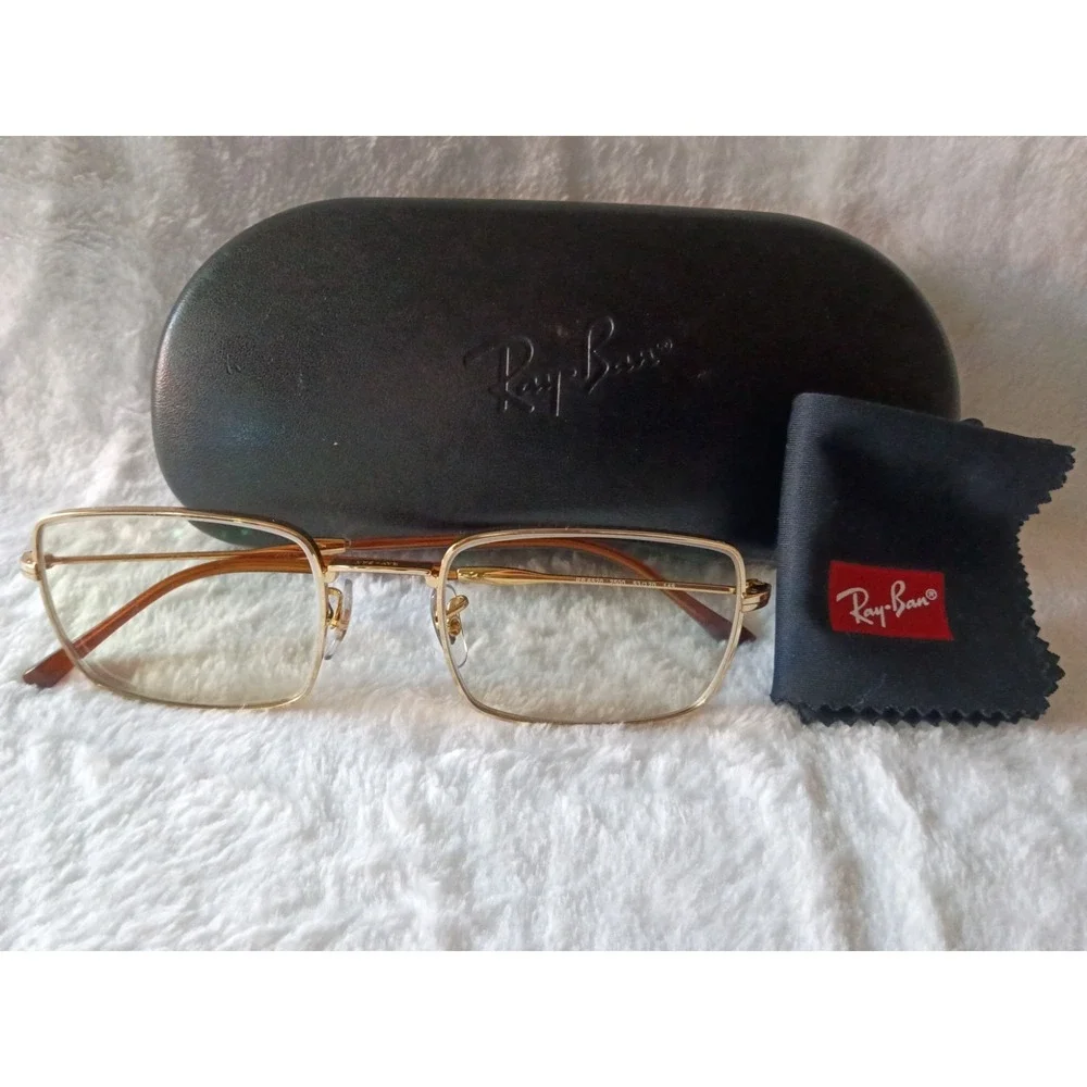 Ray-Ban RB6520 2500 Gold Metal Eyeglass Frames 53-20-145 w/ Case & Cloth